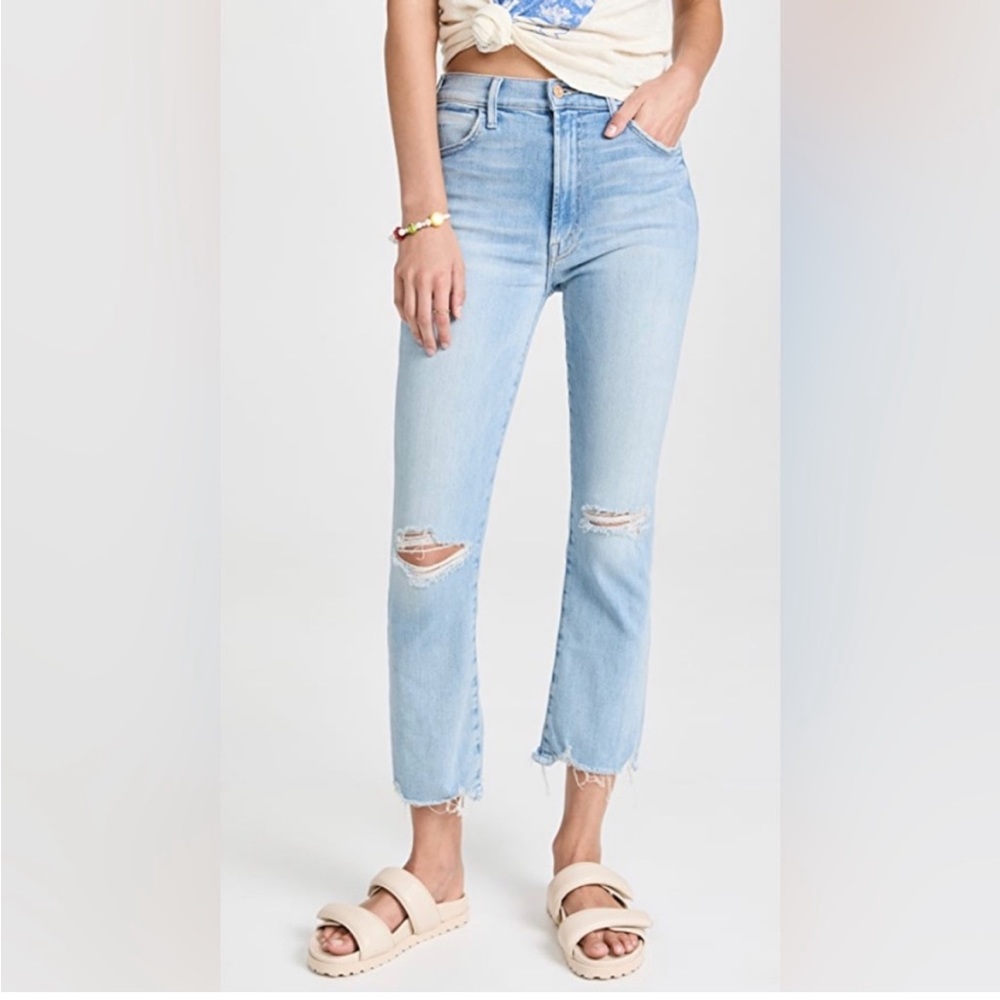 NEW Mother The Hustler Ankle Chew Jeans in Petal Plucker Size 24